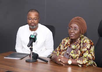 AUDA-NEPAD Director Symerre Grey-Johnson and Tourism Minister Abla Dzifa Gomashie at the AFESTACC 2026 meeting in Accra