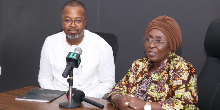AUDA-NEPAD Director Symerre Grey-Johnson and Tourism Minister Abla Dzifa Gomashie at the AFESTACC 2026 meeting in Accra