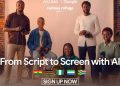 Official From Script to Screen with AI graphic by Akuna, Google and Curious Refuge announcing that applications are open