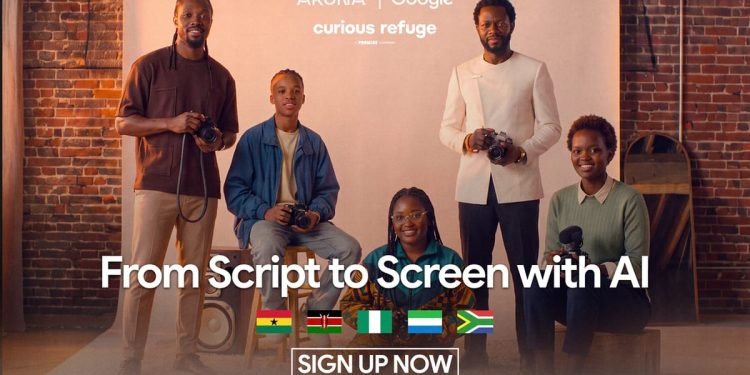 Official From Script to Screen with AI graphic by Akuna, Google and Curious Refuge announcing that applications are open