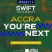Martell Swift Academy Accra poster reading 'Accra, you're next', curated by Africa House