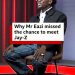 Mr Eazi seated in the BBC Focus on Africa studio during his interview about Jay-Z