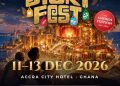 Official StoryFest Ghana flyer: 11-13 December 2026, Accra City Hotel, endorsed by the Ghana Tourism Authority